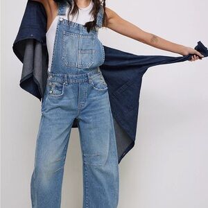 Women's Blue Denim Overall- GOODLUCK overall free people